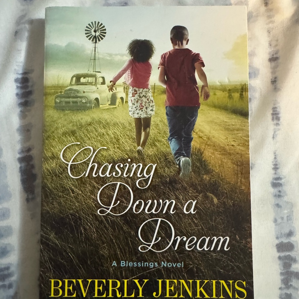 Chasing Down a Dream by Beverly Jenkins - Soft Green & Yellow Cover